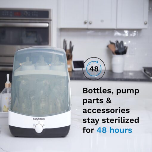 Baby Brezza 10 Minute Baby Bottle Sterilizer + Dryer - Superfast Electric Steam Sterilization - Universal Sterilizing for All Bottles, Pacifiers + Breast Pump Parts - Image 5