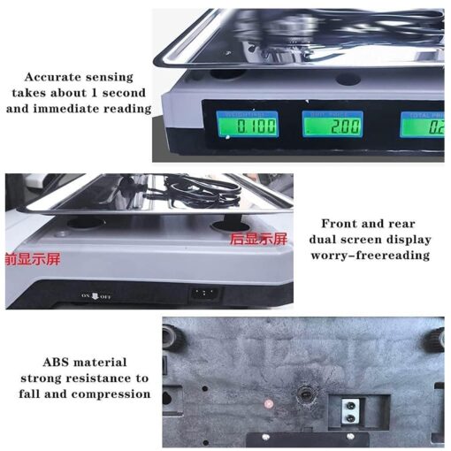ZOCWJK Electronic Scales Digital Digital Commercial Price Scale Kitchen Scales, Digital Electronic Scale with LED Display, Market Scales for Supermarket Bulk Weighing, Frui( - Image 3