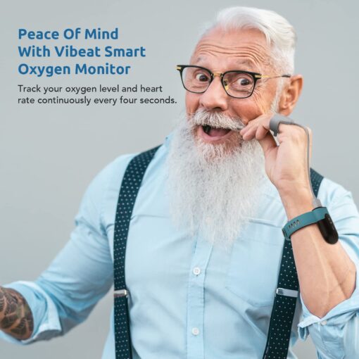 Vibeat Wrist Pulse Oximeter - OxyU Bluetooth Wearable Blood Oxygen Monitor with Finger Sensor | Heart Rate & O2 Tracking Continuously, Real-time Reminder, Free APP & PC Report, FSA/HSA Eligible - Image 8