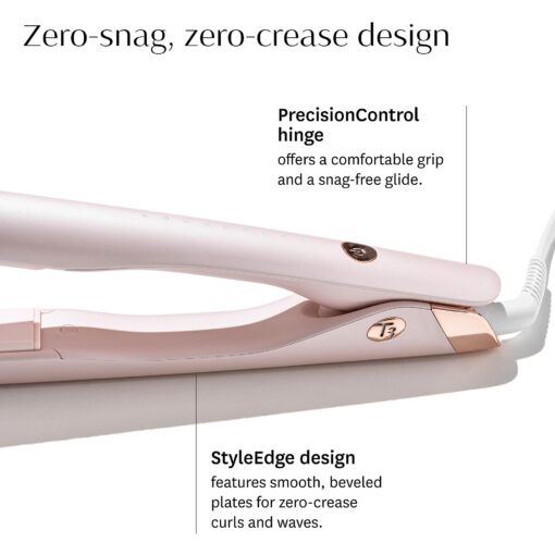 T3 SinglePass Smooth X Professional Flat Iron with Extra-Long Ceramic Plates for Faster Styling, 9 Heat Settings for All Hair Types, For Straightening, Curling, and Waving - Image 4
