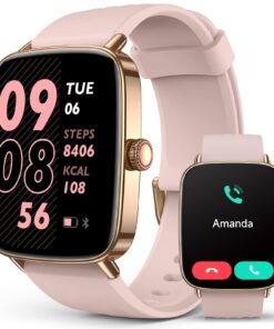 2025 Smart Watches for Women, 1.85" AI Voice Smartwatch, 24/7 Heart Rate Monitor, Stress/SpO2/Sleep Tracker, IP68 Waterproof, Weather, 100+ Sports Fitness Tracker for Android iOS Pink