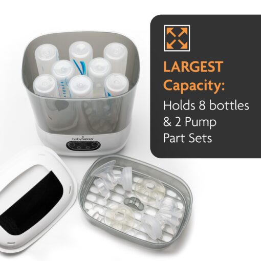 Baby Brezza Bottle Sterilizer and Dryer Advanced – Electric Steam Sterilization Machine Universal Sterilizing for All Bottles: Plastic + Glass Pacifiers Breast Pump Parts - HEPA Filtration - Image 9