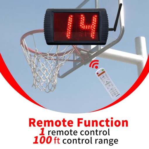 YZ 5 INCH LED Custom Time 12/14/20/24/34 Seconds Shot Clock Countdown Timer Clock for Basketball Game, Portable Shot Clock Timer for Basketball Court, Remote Control Shot Clock Basketball with Buzzer - Image 6