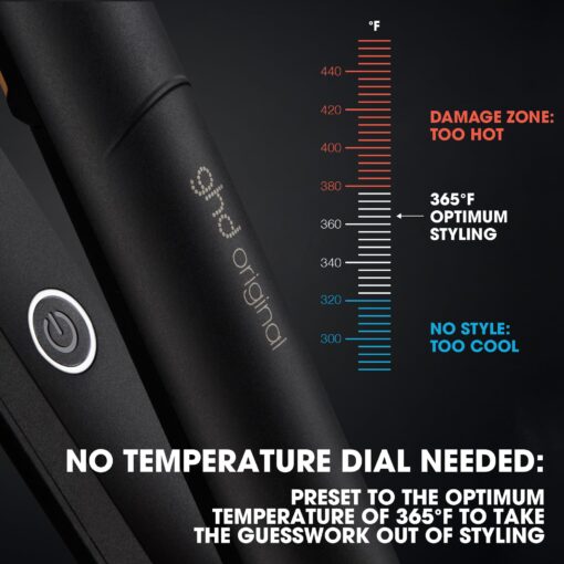 ghd Original Styler ― 1" Flat Iron Hair Straightener, Optimum Styling Temperature for Professional Salon Quality Results, No Extreme-Heat Styling Damage, Ceramic Heat Technology ― Black - Image 9