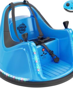 Bumper Buddy Ride On Electric Car for Kids & Toddlers, 12V 2-Speed, Ages 1 2 3 4 5 Year Old Boys - Remote Control, Baby Boy Riding Bumping Toy Gifts Cars, Toys Gift Toddler 12-18 Months Age Kid