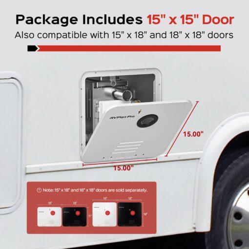 RV Tankless Water Heater Propane Gas, RVPart Pro, with 15"x15" White Door and Remote Controller, DC 12V, 7×24 Technical Support, High Altitude, Easy Installation, Compatible with All RVs,GT42,White - Image 9