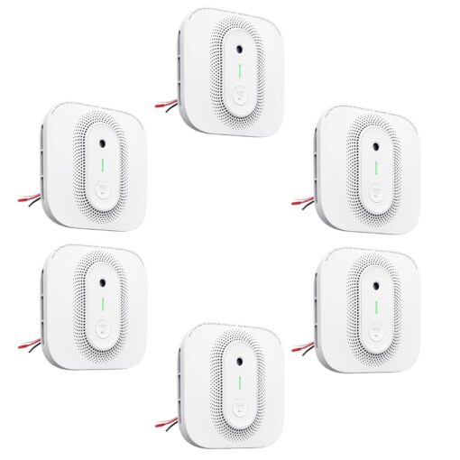 X-Sense Smoke Detector Carbon Monoxide Detector Combo Hardwired with Voice Location, Hardwired Interconnected Smoke and Carbon Monoxide Detector, Model XP02-AR, 6-Pack