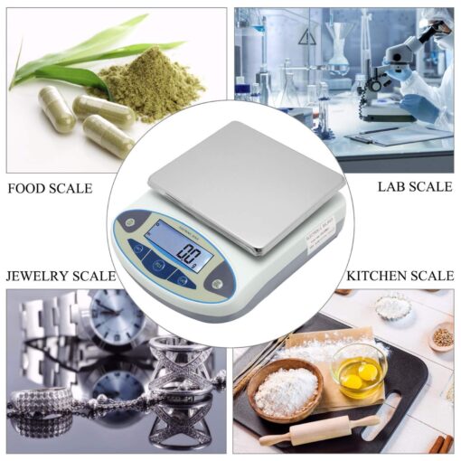 ZOCWJK Laboratory Digital Scale, High-Precision Balance Electronic Scale,with Display,Maximum Weighing: 5000g, for Laboratory( - Image 2