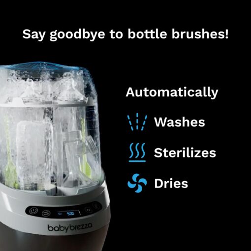 Baby Brezza Bottle Washer Pro - Baby Bottle Washer, Sterilizer + Dryer - All in One Machine Cleans Bottles, Pump Parts, & Sippy Cups - Replaces Hand Washing, Bottle Brushes and Drying Racks - Image 9