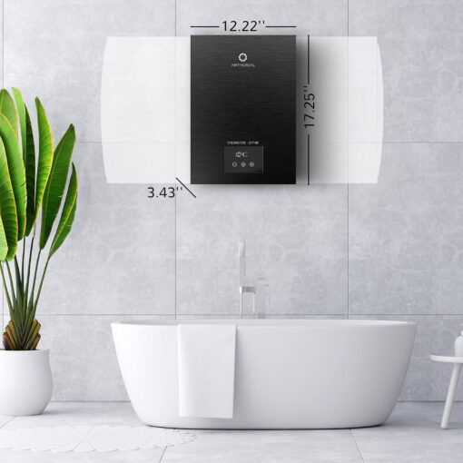Airthereal Electric Tankless Water Heater 18kW, 240Volts - Endless On-Demand Hot Water - Self Modulates to Save Energy Use - Small Enough to Install Anywhere - for 2 Showers, Evening Tide series - Image 4
