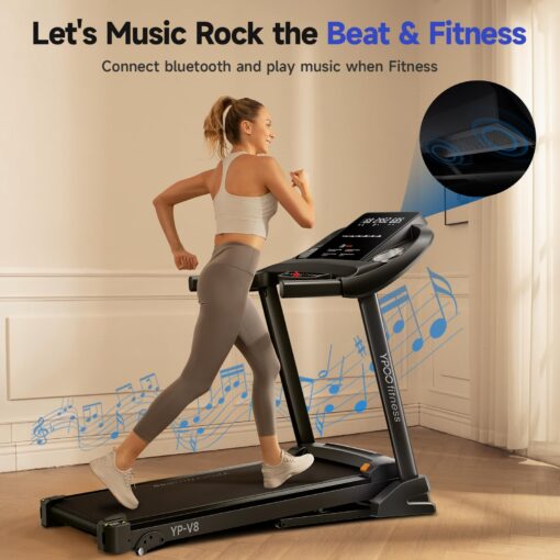 Treadmills for Home Use, Walking Pad Treadmill with Incline, Auto Foldable Treadmill for Home, 8.0 MPH Running Treadmill with Bluetooth Enabled, 300 lbs User Capacity - Image 7