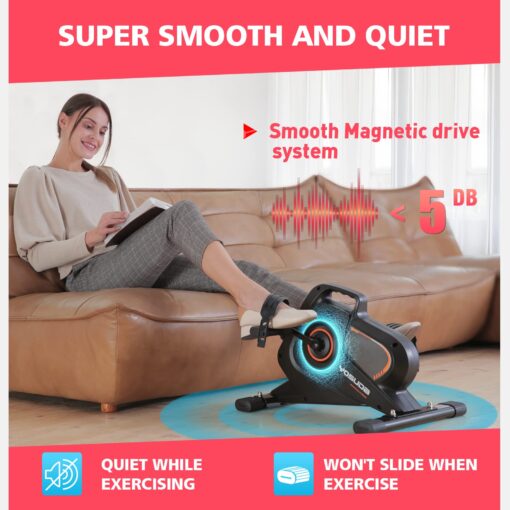 YOSUDA Under Desk Bike Pedal Exerciser - Magnetic Mini Exercise Bike for Arm/Leg Exercise, Desk Pedal Bike for Home/Office Workout - Image 8