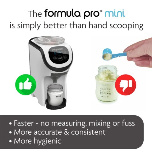 Baby Brezza Formula Pro Mini Baby Formula Mixer Machine Fits Small Spaces and is Portable for Travel– Bottle Makers Makes The Perfect Bottle for Your Infant On The Go, White - Image 7