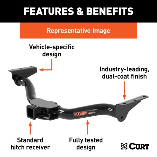 CURT 13487 Class 3 Trailer Hitch, 2-Inch Receiver, Fits Select Mitsubishi Outlander - Image 7