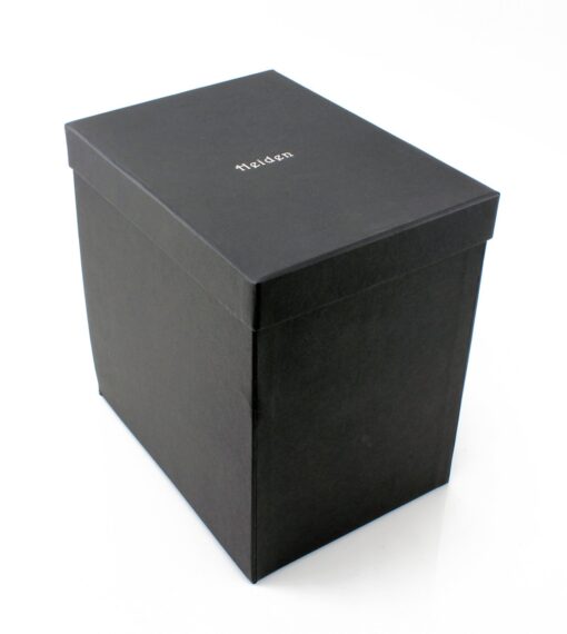 Heiden Monaco Single Watch Winder - Black Leather - Battery Powered or AC Adapter, 12 Program Settings, Diamond Stitched Vegan Leather, Soft Linen Interior, Large Interior Space for Large Watches - Image 3