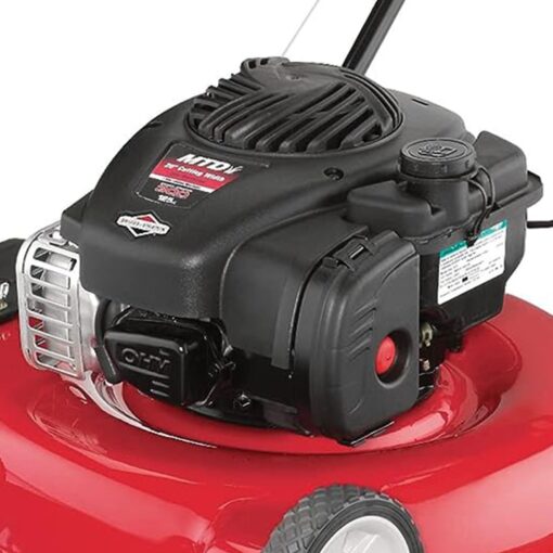 Yard Machines Gas Powered Push Lawn Mower with Engine Oil, 20 Inch Steel Cutting Deck, and Side Discharge for Outdoor Yards, Red/Black - Image 7