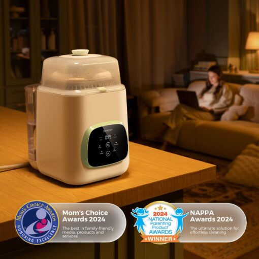 Momcozy KleanPal Pro Baby Bottle Washer, Sterilizer & Dryer - All-in-One Cleaning Machine for Bottles, Pump Parts & Baby Essentials - Time-Saving & Effortless Care - Image 2