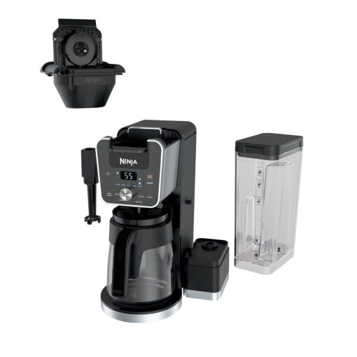Ninja CFP451CO DualBrew System 14-Cup Coffee Maker, Single-Serve Pods & Grounds, 4 Brew Styles, Built-In Fold Away Frother, 70-oz. Water Reservoir & Carafe, Black (Renewed) - Image 2