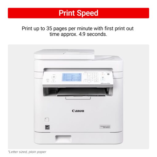 Canon imageCLASS MF289dw - Monochrome, Duplex, Wireless Laser Printer, All-in-One Print, Copy, Scan, Fax, Auto Document Feeder, 1 Year Limited Warranty, 35 PPM, White - Image 7
