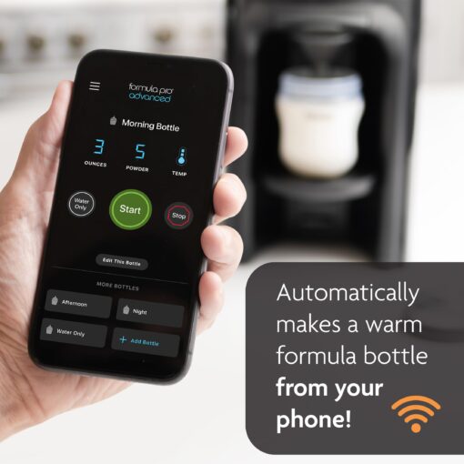 Baby Brezza Formula Pro Advanced WiFi Formula Dispenser - Automatically Mix a Warm Formula Bottle From Your Phone Instantly – Easily Make Bottle With Automatic Powder Blending Machine, Black - Image 9