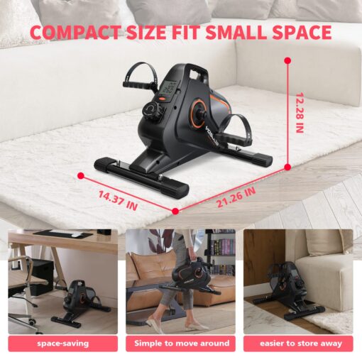 YOSUDA Under Desk Bike Pedal Exerciser - Magnetic Mini Exercise Bike for Arm/Leg Exercise, Desk Pedal Bike for Home/Office Workout - Image 6