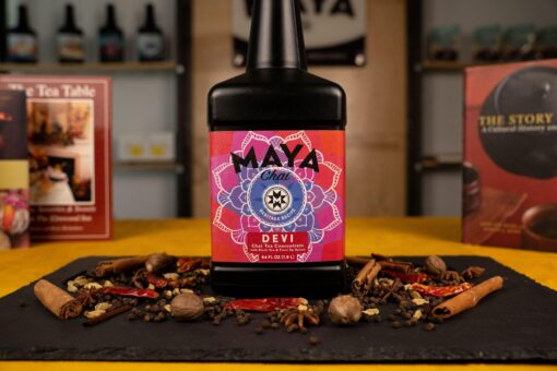 Maya Chai Tea Concentrate, Devi, Extra Spice, Heritage Recipe, Pump Included, 64 Fluid Ounce (Pack of 6) - Image 9