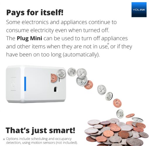 YoLink Smart Home Starter Kit: Smart Plug Mini, Siren Alarm, Water Leak Sensor, Motion Sensor, Temperature/Humidity Sensor, 2 Door/Window Sensors & Hub - Image 9