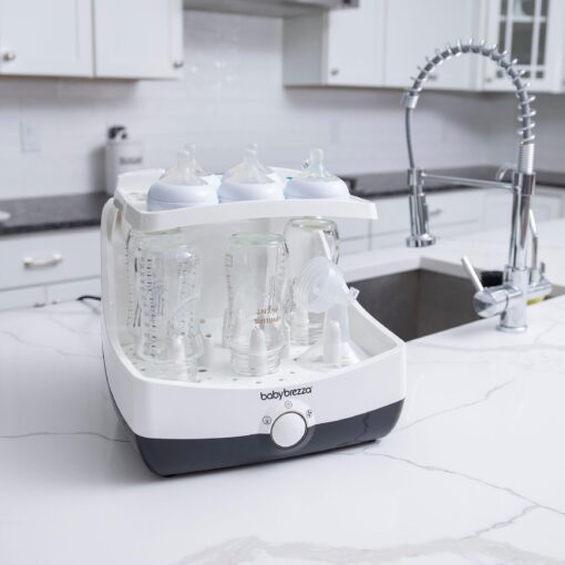 Baby Brezza 10 Minute Baby Bottle Sterilizer + Dryer - Superfast Electric Steam Sterilization - Universal Sterilizing for All Bottles, Pacifiers + Breast Pump Parts - Image 3