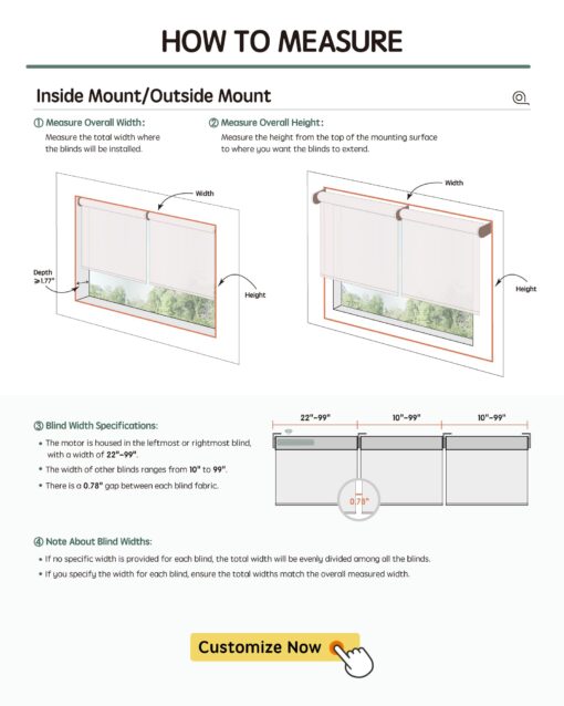 Yoolax Smart Coupled Roller Shades Compatible with Alexa Google, Motorized Blinds with Remote Blackout Coupled Roller Shades for X-Large Windows, Custom Size (XL Coupled-White) - Image 2