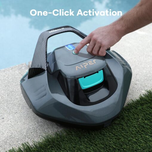 AIPER Cordless Robotic Pool Vacuum, Self-Parking Technology, Portable, Ideal for Above-Ground Flat Pool up to 40 Feet, Grey - Image 2