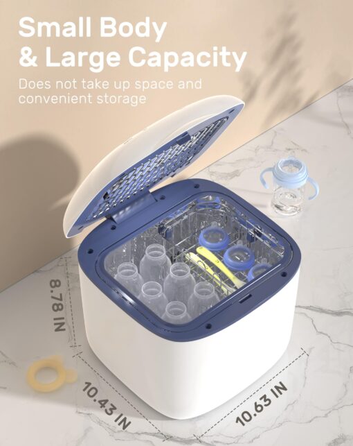 GROWNSY UV Sanitizer and Dryer, 4in1 Cleaner and Sanitizing Machine UV Sanitizer Box Household for Baby Bottles Toys Clothes Baby Stuff, for Family Toothbrush Beauty Tools Phone - Image 5