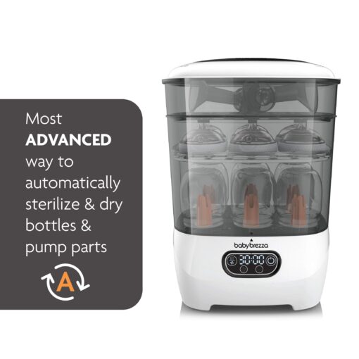 Baby Brezza Bottle Sterilizer and Dryer Advanced – Electric Steam Sterilization Machine Universal Sterilizing for All Bottles: Plastic + Glass Pacifiers Breast Pump Parts - HEPA Filtration - Image 4