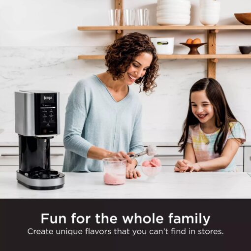 SharkNinja NC301 CREAMi 7-In-1 Ice Cream Maker with 7 Custom Frozen Treat Modes and Easy 3-Step Treat Preparation, Cloud Silver (Renewed) - Image 6