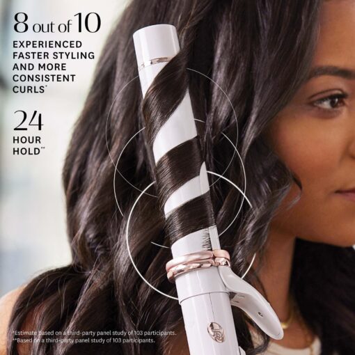T3 CurlWrap 1" Automatic Rotating Curling Iron with Longer Barrel, 2 Timer Settings, 9 Heat Settings, Auto-Rotating Ceramic Barrel and Ion Generator for Fast, Easy Curls and Waves on All Hair Types - Image 7
