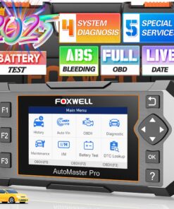 2025 FOXWELL NT614 Elite OBD2 Scanner with 5 Resets ABS Bleeding/SAS Calibration/Oil/EPB/Throttle, Upgrade of NT604 Code Reader Scan Tools, ABS SRS Engine Transmission Battery Test Car Scanner