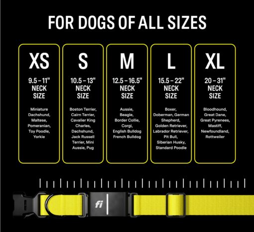 Fi Series 3 Smart Dog Collar - GPS Dog Tracker and Activity & Health Monitor, Waterproof, LED Light, Escape Alerts, Nationwide Coverage [Free 1 Year Membership] (Yellow, X Small) - Image 4