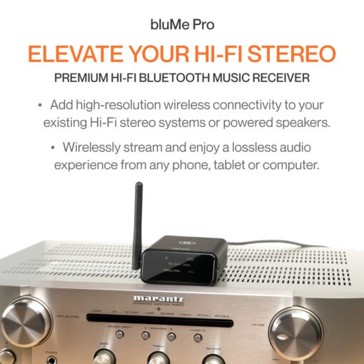 Auris Blume Pro HiFi Bluetooth 5.3 Music Receiver Long Range Bluetooth Adapter with Audiophile DAC, LDAC, aptX HD, OLED Display & Optical Coaxial AUX Output for Home Stereo, AV Receiver or Amplifier - Image 7