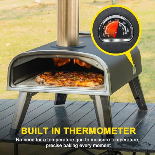 aidpiza Pizza Oven Outdoor 12" Wood Fired Pizza Ovens Pellet Pizza Stove for outside, Portable Stainless Steel Pizza Oven for Backyard Pizza Oven - Image 8