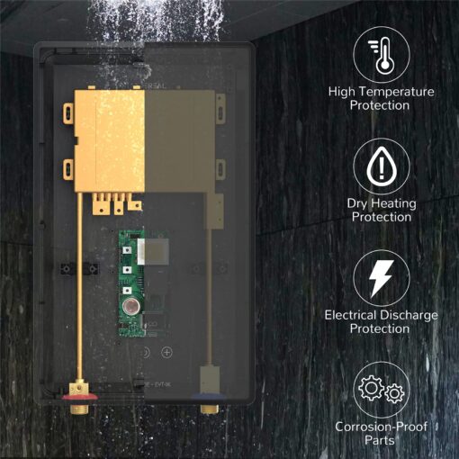 Airthereal Electric Tankless Water Heater, 9kW, 240Volts - Endless On-Demand Hot Water - Self Modulates to Save Energy Use - Small Enough to Install Anywhere - for Sink and Faucet, Evening Tide series - Image 7