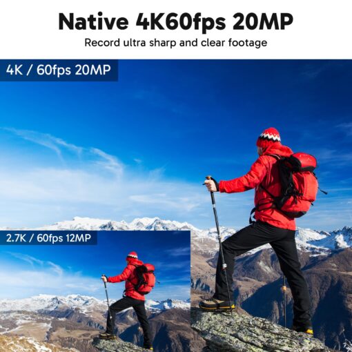 AKASO V50 Elite 4K60fps Touch Screen WiFi Action Camera Voice Control EIS 131 feet Waterproof Camera 8X Zoom Remote Control - Image 9