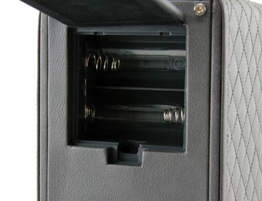 Heiden Monaco Double Watch Winder in Black Leather - Battery Powered or AC Adapter, 12 Program Settings, Diamond Stitched Vegan Leather, Soft Linen Interior, Large Interior Space for Large Watches - Image 3