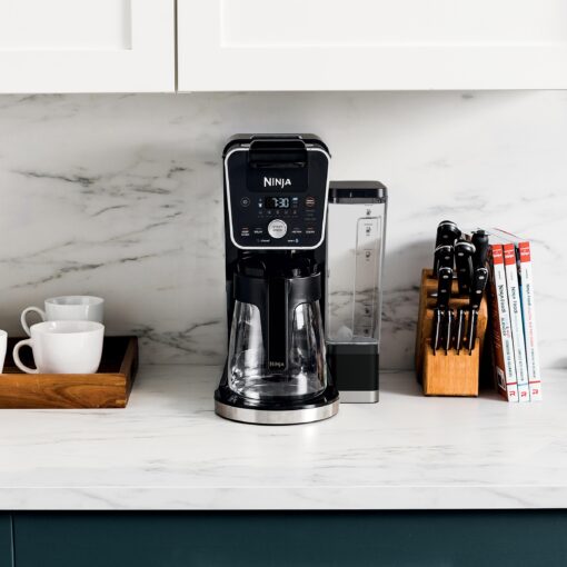 Ninja CFP451CO DualBrew System 14-Cup Coffee Maker, Single-Serve Pods & Grounds, 4 Brew Styles, Built-In Fold Away Frother, 70-oz. Water Reservoir & Carafe, Black (Renewed) - Image 4