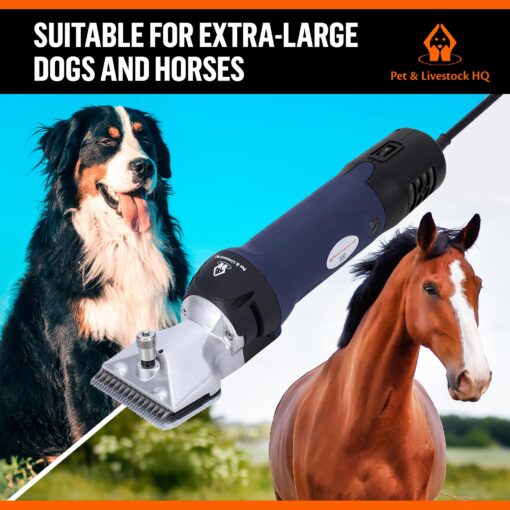 Professional Dog Grooming Clippers for Thick Coats - Shears Heavy Duty Hair Cutting Kit - Large Dog Shaver Set - Pet Trimmer for XL Large Dogs, Horses, Livestock - Image 5