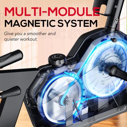 KeppiFitness Recumbent Exercise Bike, Recumbent Bike for Adults with Magnetic Resistance, Exercise Bike for Home 380LB Capacity, Cardio Stationary Bikes for Seniors with Pulse Sensor - Image 8