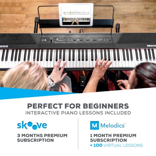Alesis Recital – 88 Key Digital Piano Keyboard with Semi Weighted Keys, 2x20W Speakers, 5 Voices, Split, Layer and Lesson Mode, FX and Piano Lessons - Image 7