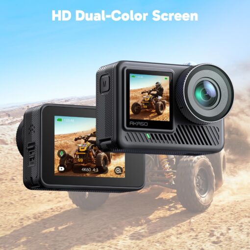 AKASO Brave 8 Lite Waterproof Action Camera with 4K60 Ultra HD Video, 20MP Photos, HDR, Touch Screen, SuperSmooth Stabilization, 8X Slow Motion, Zoom, Super Wide Angle, Remote Control and Accessories - Image 8