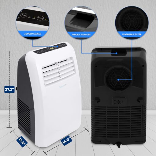 3-in-1 Portable Air Conditioner with Built-in Dehumidifier Function,Fan Mode, Remote Control, Complete Window Mount Exhaust Kit - Image 3