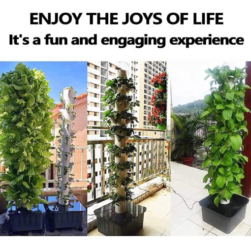 15 Floors 45 Plants Sites Indoor Vertical Gardening Grow Kit, Hydroponics Tower Garden for Indoor Herbs, Fruits and Vegetables 42x42x154cm - Image 7