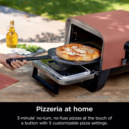 Ninja Woodfire Outdoor Pizza Oven, 8-in-1 Portable Electric Roaster Oven, Heats up to 700°F, 5 Artisan Pizza Settings, Integrated BBQ Smoker Box, Includes Flavored Wood Pellets, Grey (Renewed) - Image 8