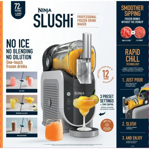 Ninja SLUSHi 72 oz Professional Frozen Drink Maker, 3 Preset Settings Slushie Machine - Image 7